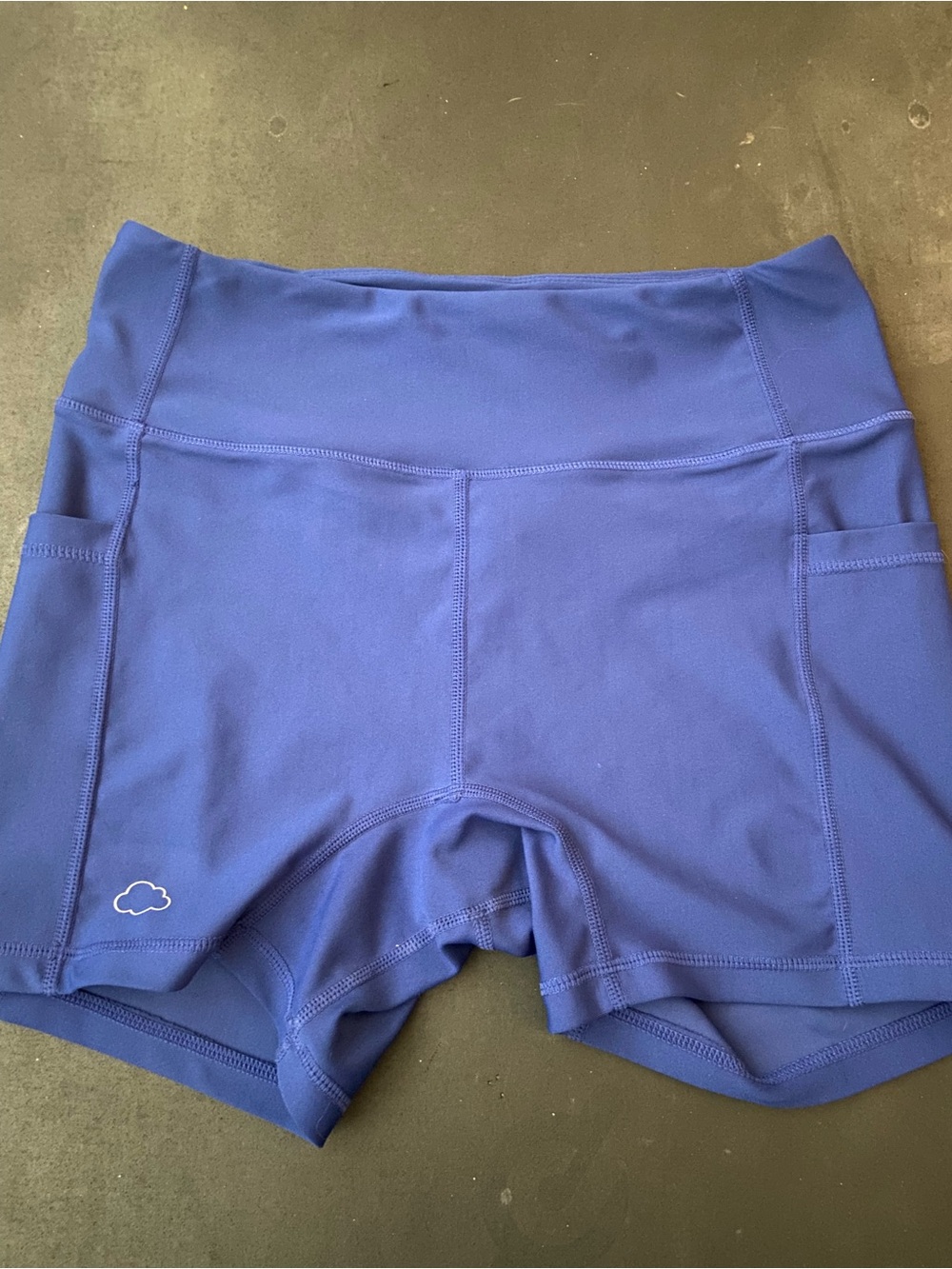 Cooldown Women’s High-Waist Blue “Elizabeth” Bike Shorts